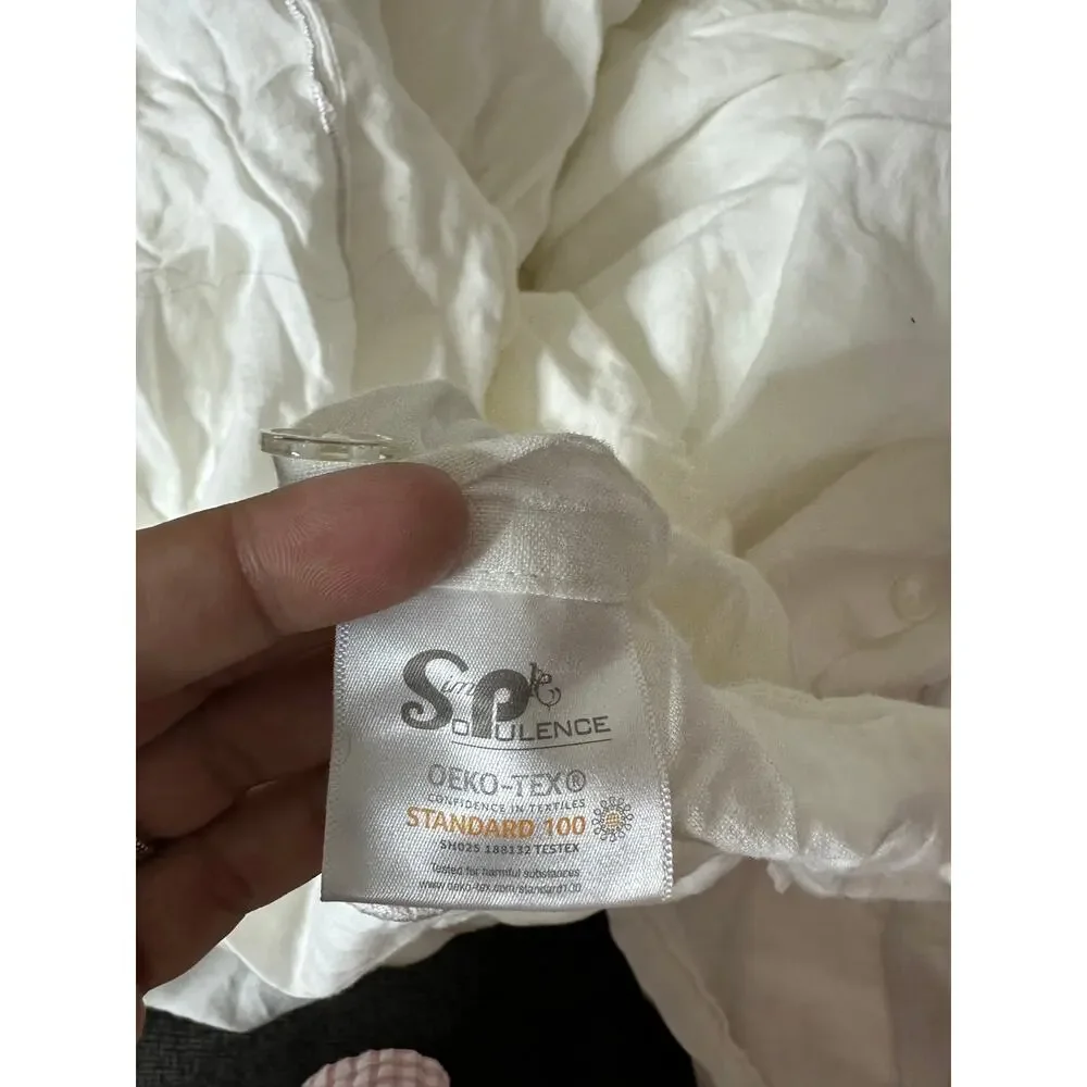 Simple&Opulence 100% Linen Duvet Cover White King